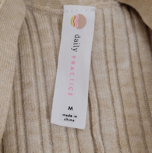 Daily Practice by Anthropologie Bell Sleeve Sweater Dress Ribbed Knit Medium - Picture 6 of 9